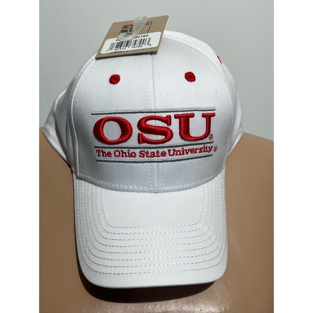 The Game Ohio State University Buckeyes OSU White Red Snapback Hat Cap NEW